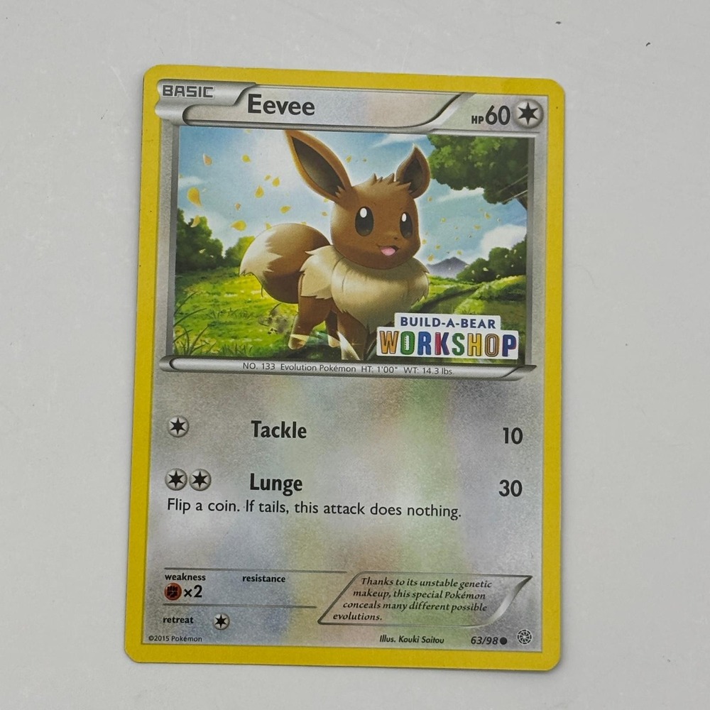Eevee 063/098 Promo Build A Bear Workshop Pokemon Lightly Played